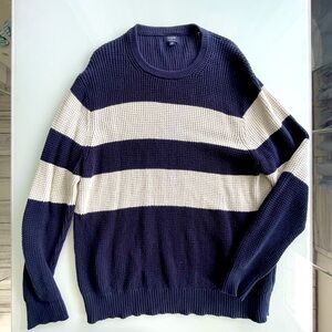 J Crew XL Navy Blue Knit Sweater